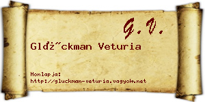 Glückman Veturia névjegykártya